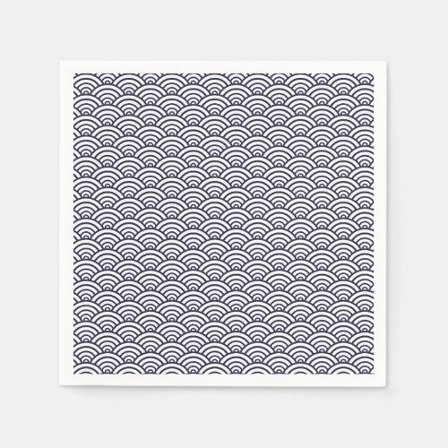 Japanese Blue Waves Seigaiha Sea Napkins