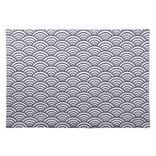 Japanese Blue Waves Seigaiha Sea Placemat