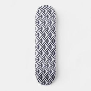 Japanese Blue Waves Seigaiha Sea Skateboard Deck