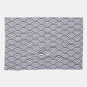 Japanese Blue Waves Seigaiha Sea Towel