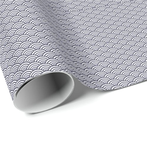 Japanese Blue Waves Seigaiha Sea Wrapping Paper