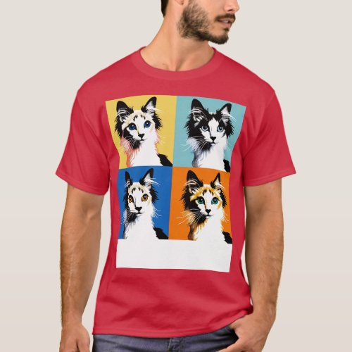 Japanese Bobtail Art Cat Lover Gift 1 T_Shirt