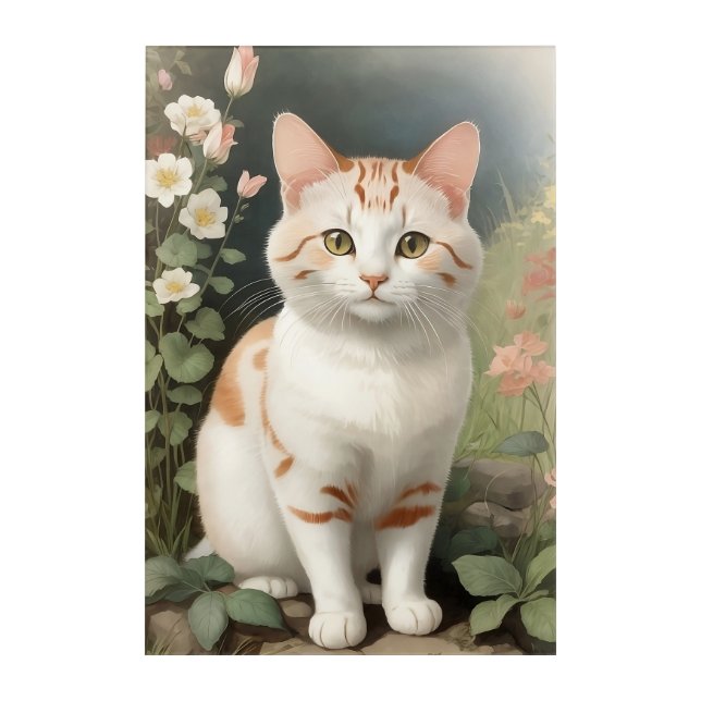 Japanese Bobtail Cat  Acrylic Print (Front)