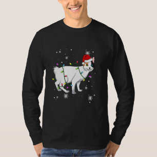 Japanese Bobtail Cat Christmas Lights Christmas Ca T-Shirt