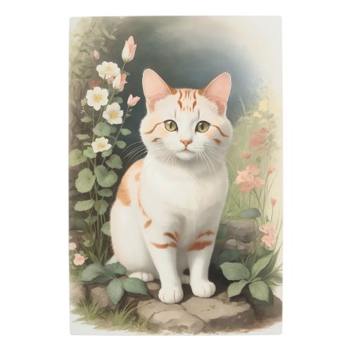 Japanese Bobtail Cat  Metal Print