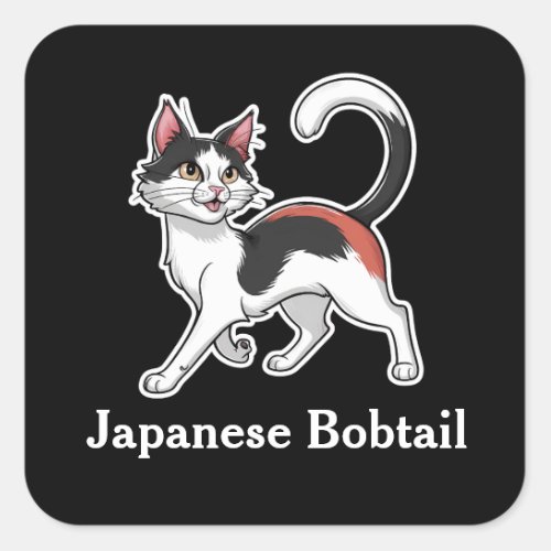 Japanese Bobtail Square Sticker