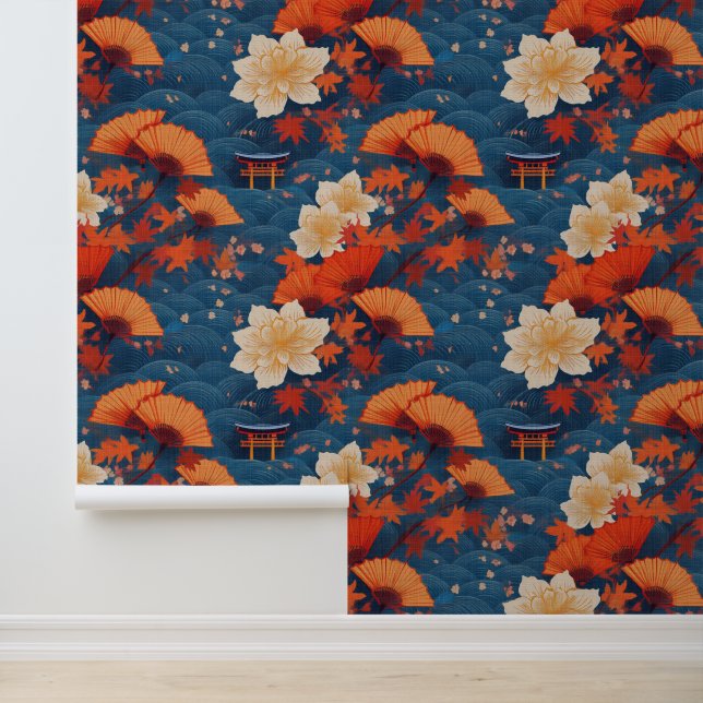 Japanese Bonsai and fans in fall Wallpaper (Application)