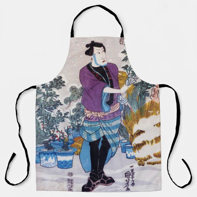 Japanese Bonsai Master, Kuniyoshi, Ukiyo-e Apron (Front)