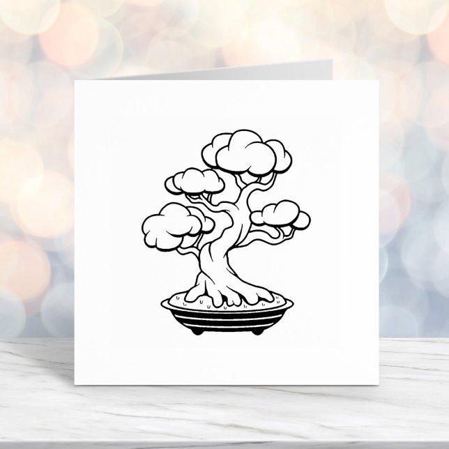 Japanese Bonsai Tree in a Tray Self-inking Stamp (Creator Uploaded)