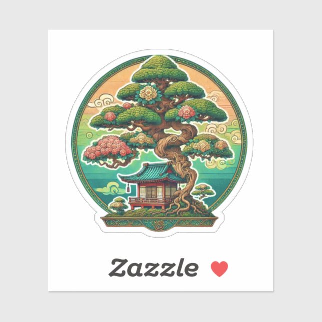 Japanese Bonsai Tree Sticker (Sheet)