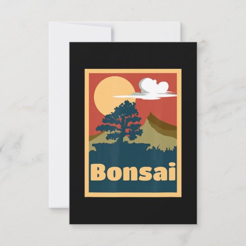 Japanese Bonsai Tree Sunset  _Bonsai Lover Gift RSVP Card