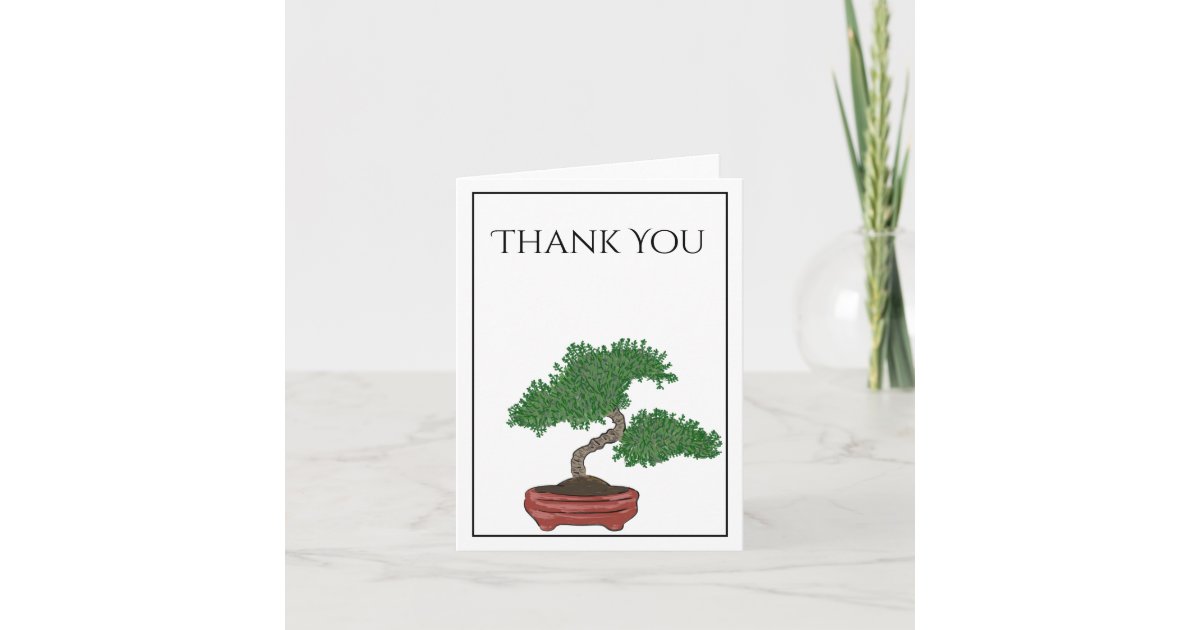 Japanese Bonsai Tree Wedding Card Zazzle