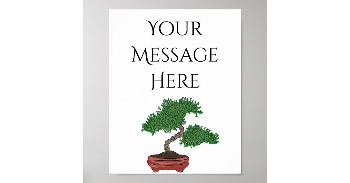 Japanese Bonsai Tree Wedding Poster Zazzle