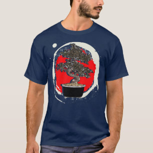 Japanese Bonsai Tree Zen Buddhist Enso Circle Stre T-Shirt