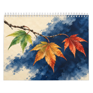 Japanese Botanical Art in Traditional Colors Calendar