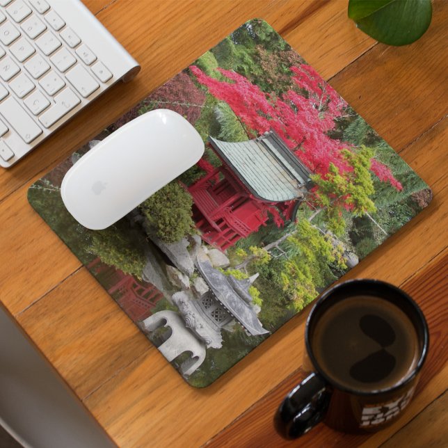 Japanese Botanical Garden Scene Mouse Pad (In Situ)