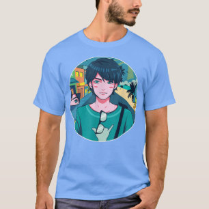 Japanese Boy Anime Manga Graphic Art Japan Cartoon T-Shirt