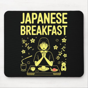 Japanese Breakfast Zen Morning Miso Rice Tea Graph Mouse Pad
