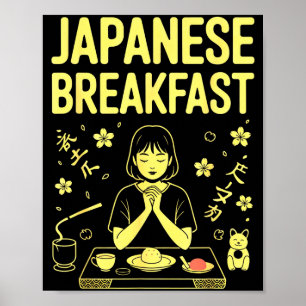 Japanese Breakfast Zen Morning Miso Rice Tea Graph Poster