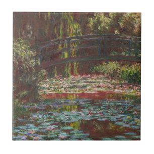 Japanese Bridge and Water Lilies by Claude Monet Tile