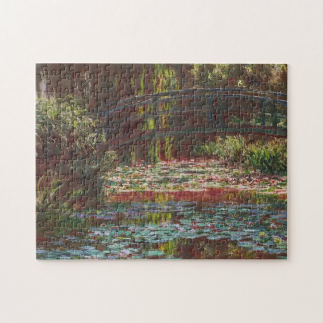 Japanese Bridge and Water Lilies ~ Claude Monet Jigsaw Puzzle (Horizontal)