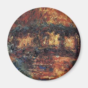 Japanese Bridge by Claude Monet, Vintage Fine Art Magnet