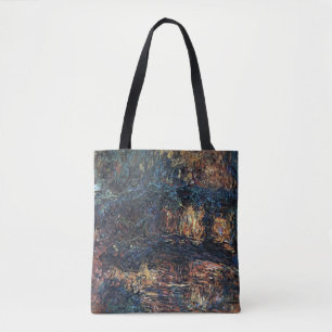 Japanese Bridge by Claude Monet, Vintage Fine Art Tote Bag