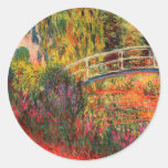 Japanese Bridge | Claude Monet Classic Round Sticker