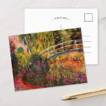 Japanese Bridge | Claude Monet Postcard<br><div class="desc">Japanese Bridge, also known as Water-Lily Pond (1900), from a series of oil paintings by French impressionist artist Claude Monet. Monet's Water Lilies series depict the flower garden at his home, and were the main focus of his work over the last 30 years of his life. Use the design tools...</div>
