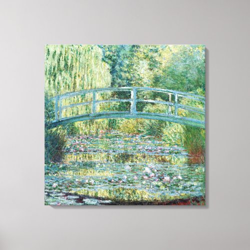 Japanese Bridge Monet Garden Painting Canvas Print