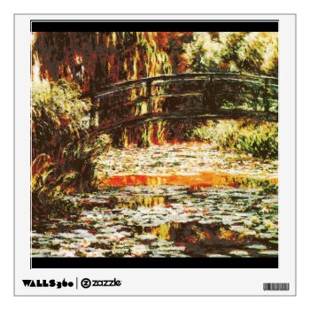 Japanese Bridge Over Water Lilies - Claude Monet Wall Sticker by niceartpaintings at Zazzle