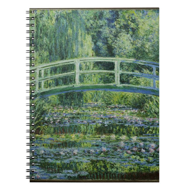 Japanese Bridge Over Water Lilies Notebook (Front)