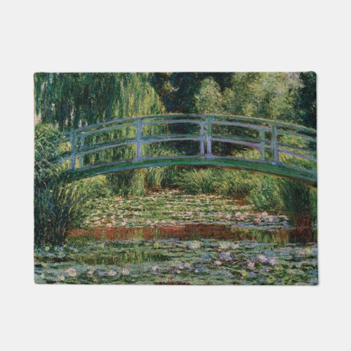 Japanese Bridge over Water Lily Pond by Monet Doormat