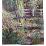 Japanese Bridge Symphony In Rose Monet Fine Art Shower Curtain at Zazzle