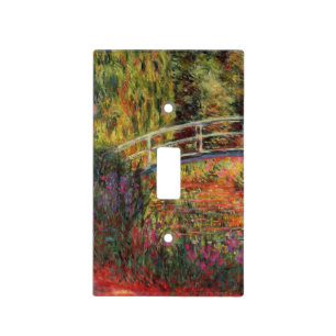 Japanese Bridge Water Lily Pond by Claude Monet Light Switch Cover