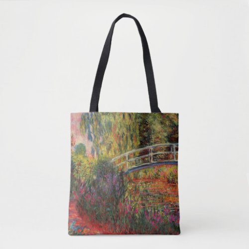 Japanese Bridge Water Lily Pond by Claude Monet Tote Bag