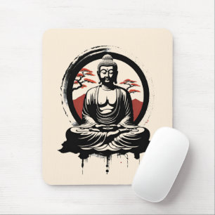 Japanese Buddha Zen Mouse Pad