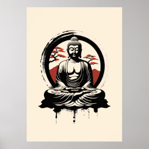 Japanese Buddha Zen Poster