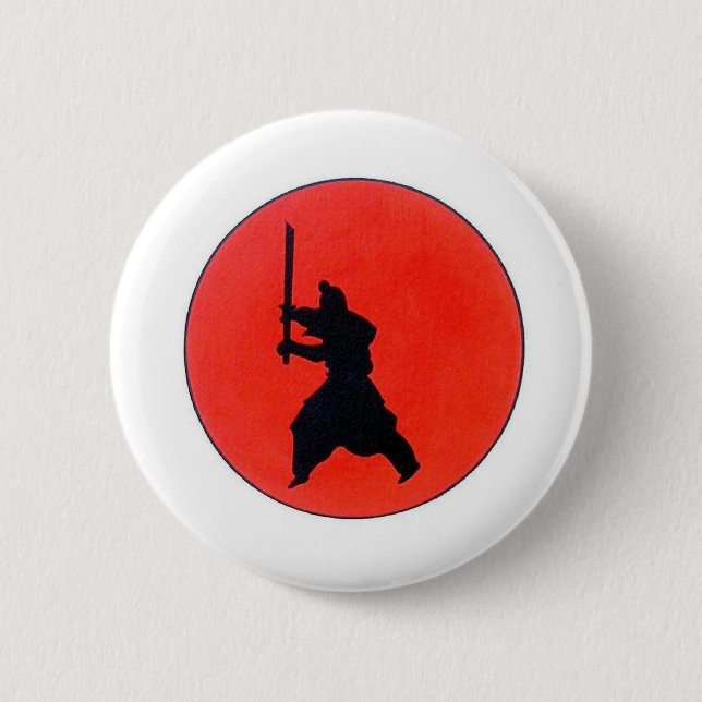 Japanese Bushido 6 Cm Round Badge Button (Front)
