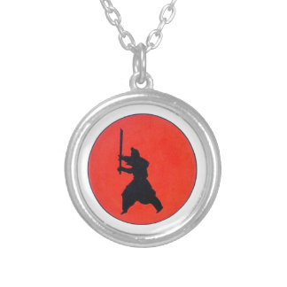 Japanese Bushido Silver Plated Necklace