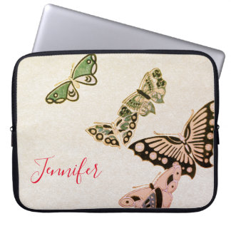 JAPANESE BUTTERFLIES CUSTOM NAME NEOPRENE CASE