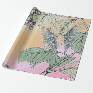 JAPANESE BUTTERFLY IN TWILIGHT Wrapping Paper