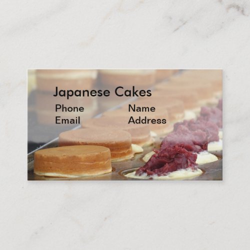 Japanese Cakes and Delicacies Business Card