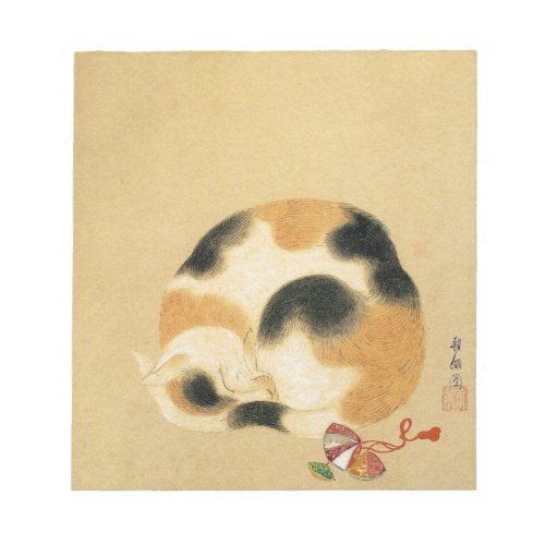 Japanese Calico cat Hanabusa Itchō Notepad