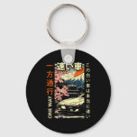 Japanese Car Mountains One Way Ukiyo-e Art Men Wom Keychain