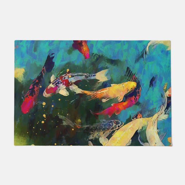 Japanese carp Door Mat (Front)