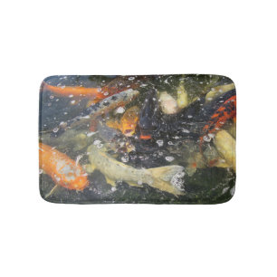 Japanese Carp Koi Fish Swimming Bath Mat