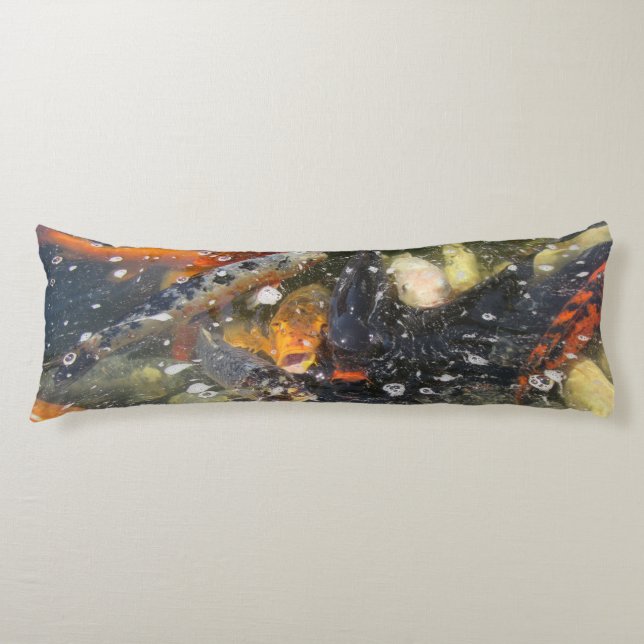 Japanese Carp Koi Fish Swimming Body Pillow (Front)