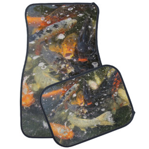 Japanese Carp Koi Fish Swimming Car Floor Mat