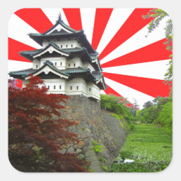 Japanese Castle Square Sticker